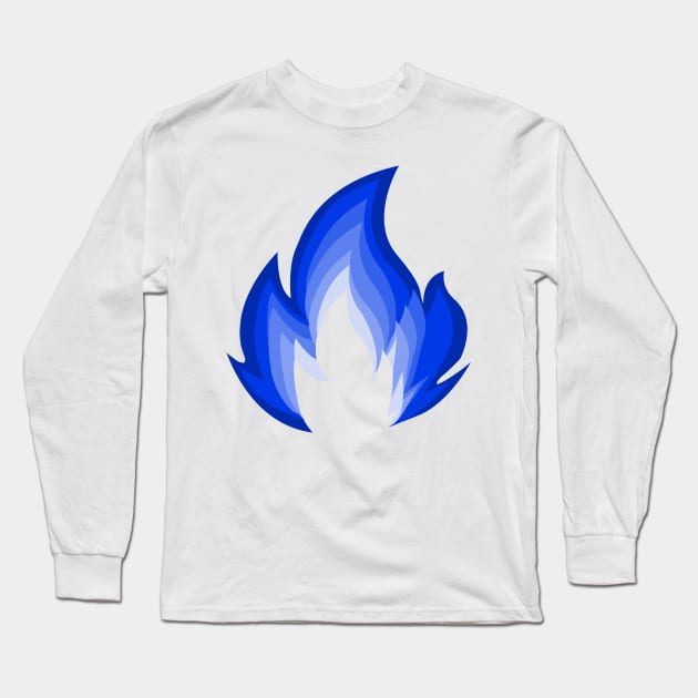 Blue flame Long Sleeve T-Shirt by KarabasClothing